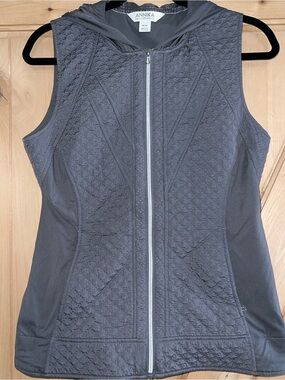 Cutter & Buck Dark Gray Quilted Hooded Vest